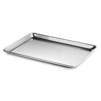 New Star Foodservice 36862 Commercial-Grade 18-Gauge Aluminum Sheet Pan/Bun Pan, 13" L x 18" W x 1" H (Half Size) | Measure Oven (Recommended)