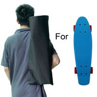 Cooplay Black Small Penny Banana Skateboard Backpack Mini Carry Bag 22" 27" 600D Nylon Longboard Board Handbag Straps (27 inch)