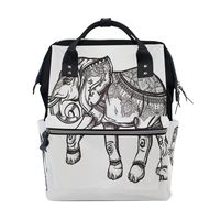 Diaper Bag Multi Functional Stylish Paisley Elephant Large Capacity Nappy Bags for Baby Care Mummy Backpack Durable Travel Backpack