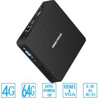 Upgraded Mini PC,Intel Atom x5-Z8350 Processor Fanless 4GB DDR/64GB eMMC,Mini Desktop Computer Windows 10 Pro, USB 3.0,2.4G+5G WiFi/BT 4.2, HDMI VGA Outputs/Auto Power On, Mounting Bracket