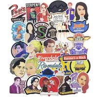 Riverdale Laptop Stickers 35Pcs Pack, Water Bottle Travel Case Computer Wall Skateboard Motorcycle Phone Bicycle Luggage Guitar Bike Stickers Decal