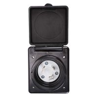 Epicord RV Power Inlet 125V 30 AMP Power Plug Twist Lock Inlet with 3 Stainless Steel Pins and Screws (30A Inlet-Black)