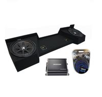 Compatible with 2007-2013 GMC Sierra Ext Cab Truck Kicker Comp C12 Dual 12" Sub Box Enclosure & CXA600.1 Amp (Renewed)