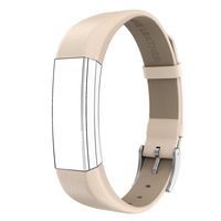 SWEES Genuine Leather Bands Compatible with Alta & Alta HR, Genuine Leather Band with Buckle Replacement Wristband Small & Large Women Men, Silver, Gold, Black, Brown, Pink, Grey