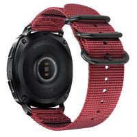 Fintie for Galaxy Watch 42mm / Gear Sport Bands, 20mm Soft Nylon Replacement Strap Band with Adjustable Closure for Samsung Galaxy Watch 42mm / Gear Sport/Gear S2 Classic Smartwatch, Red