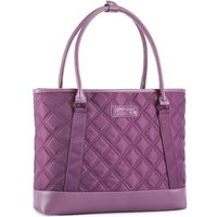 Women Laptop Tote Bag, Gonex 15.6 Inch Lightweight Tablet Handbag Shoulder Bag Briefcase for Business Work Travel Purple