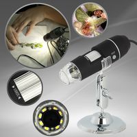 GVESS Portable 1000X Magnification 8-LED USB Digital Microscope Endoscope with Stand for Education Biological Inspection with OTG Cable for Android Phone