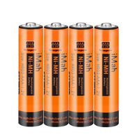 iMah AAA Rechargeable Batteries 1.2V 750mAh Ni-MH, Also Compatible with Panasonic Cordless Phone Battery 1.2V 550mAh HHR-55AAABU, 750mAh HHR-75AAA/B and 400mAh BK40AAABU, Outdoor Solar Lights, 4-Pack