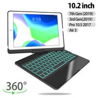 iPad Keyboard Case for iPad 10.2 2019, iPad Air 10.5 2019, iPad Pro 10.5 2017 - Backlit Keyboard - 360 Rotation - iPad 7th Generation Case with Keyboard - iPad Air 3rd Generation Keyboard Case