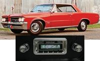 Custom Autosound Stereo compatible 1964-1966 GTO LeMans Tempest, USA-630 II High Power 300 watt AM FM Car Stereo/Radio with AUX Input, USB Input. No modifications to original dash required.