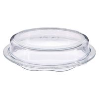 Cuchina Safe 2-in-1 Cover 'n Cook Vented Glass Microwave Plate Cover and Baking Dish; Easy to Grip for Baking and Serving