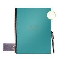 Rocketbook Smart Reusable Notebook - Dotted Grid Eco-Friendly Notebook with 1 Pilot Frixion Pen & 1 Microfiber Cloth Included - Neptune Teal / Light BlueCover, Letter Size (8.5" x 11")