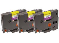 3X TZe221 TZe 221 Black on White 9mm x 8m Compatible Label Tapes for Brother P-Touch PT-1000 1005 1010 3600 9600 D200 D210 D210VP D400 D600VP E300VP H101C H105 H110 H300 H500 P700 P750W Label Makers