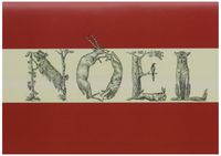 Nouvelles Images Holiday Boxed Note Card Set, Noel in Forest Animals Letters (XDB 448)