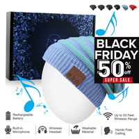 Bluetooth Beanie Hat, Winter Music Cap with HD Stereo Headset Wireless Headphones, Bluetooth Cable Knit Beanie for Sports, Built-in Mic Washable