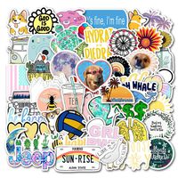 Cool Stickers Hydro Flasks Decals 50 Pack for iPad MacBook Phone Laptop Skateboard Water Bottles Car Teens Girls Stickers