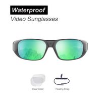 Waterproof Video Sunglasses,32GB Ultra 1080P Full HD Outdoor Sports Action Camera and 2 Sets Polarized UV400 Protection Safety Lenses,Unisex Sport Design