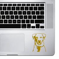 StickAny Palm Series Labrador Retriever Style 6 Sticker for MacBook Pro, Chromebook, and Laptops (Gold)