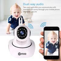 Contixo E3 Baby/Security HD 1080P WiFi Camera W/Full App Control, Night Vision 2-Way Audio, Remote Pan Tilt Control, Preset Locations, Motion Detection & Smart Alerts, Best Gift