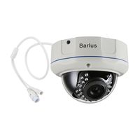 Security Camera Barlus IK10 Poe IP Dome Camera Vandal Proof 1080p Camera with Built-in Microphone,Ethernet Power Supply And Transmission Sound,Android, IOS, Computer Remote Viewing