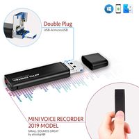 Slim Voice Activated Recorder - USB Flash Drive | 26 Hours Battery | 8GB - 94 Hours Capacity | 512 Kbps Audio Quality | Easy to Use USB Memory Stick Sound Recorder | lightREC by aTTo Digital