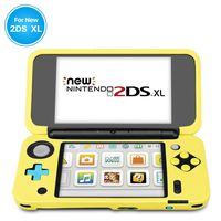 TNP New Nintendo 2DS XL Silicone Case - Soft Rubber Protective Grip Cover Sleeve Game Console Skin Guard Non-slip Comfort Gel Ergonomic Controller Shell Accessories For New 2DS XL LL (Yellow)