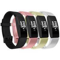 adepoy Compatible with Fitbit Inspire HR Bands for Women Men, Sports Soft Replacement Wristband for Fitbit Inspire/Inspire HR/Ace 2,Black, Rosegold, Gold, Sliver, Large