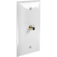 Mediabridge Wall Plate with F81 Jack (1-Port) - White