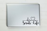 Scrub Life Vinyl Sticker Decal 7.5"x4" (Black)