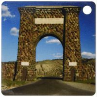 3dRose Yellowstone North Roosevel Arch - Key Chains, 2.25 x 4.5 inches, set of 4 (kc_26405_2)