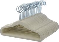 AmazonBasics Baby Kids Velvet Clothes Hangers, 50-Pack, Beige