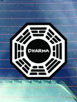 Dharma Wheel Vinyl Decals Sticker ( Two Pack ) | Cars Trucks Vans Walls Laptops Cups | Printed | 2 - 4 Inch Decals | KCD969