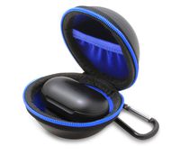 Casematix Black Carry Case Compatible with Samsung Galaxy Buds Bluetooth Wireless Earbuds, Water Resistant Design Includes Carabiner and Usbc Cable