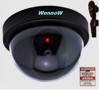 WennoW Dummy Fake Surveillance Security Dome Imitation in/Outdoor Camera w/Flashing LED