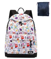 Timmor Korean Casual Wave Backpack, Girl's Backpack, Teen Backpack, Junior High School Unisex School Bag. (comic)