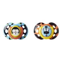 Tommee Tippee Closer to Nature Fun Style Orthodontic Toddler Soothie Pacifier, 18-36 Months, 2 Count (Colors May Vary)