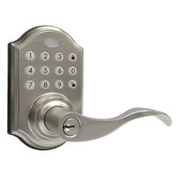 Bamberg 400 Wave Electronic Keypad Lever Keyed Entry Door Lock - Satin Nickel