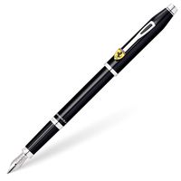 Cross Century II Collection for Scuderia Ferrari - Glossy Black Lacquer Fountain Pen with Stainless Steel Fine Nib