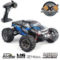 Hosim High Speed 36km/h 4WD 2.4Ghz Remote Control Truck 9130, 1:16 Scale Radio Conrtolled Off-Road RC Car Electronic Monster Truck R/C RTR Hobby Cross-Country Car Buggy (Blue)