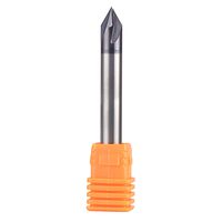SpeTool Carbide Chamfer End Mill V Groove Router Bit 60 Degree, 4 Flutes, 1/4 inch Shank for CNC Carving and Chamfering
