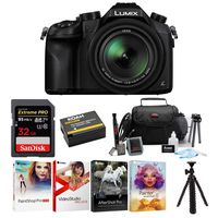 Panasonic LUMIX DMC-FZ1000 16X Long Zoom Digital Camera (Black) with 32GB Deluxe Accessory Bundle