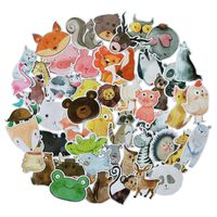 50pcs Cute Animal Laptop Stickers Girl for Skateboard Computer Water Bottles Bumper Waterproof Vinyl Decals Cool Graffiti Stickers Pack (Cute Animals)