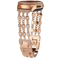 Greaciary Jewerly Band Compatible with Samsung Galaxy Watch 42mm/Samsung Galaxy Active Band,Women Bling Diamond Rhinestone Crystal Strap 20mm smartwatch Replacement RG