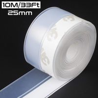 Butecare Door Strip Bottom,10M/33ft House and Glass Shower Door Silicone Seal for Side of Door(Transparent)
