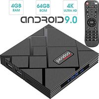 TV Box Android 9.0, Pendoo X10 Max Amlogic S905X2 4GBRAM 64GB ROM Quad Core 5.8GHz BT + Dual WiFi