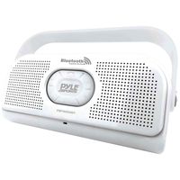 Portable IPX7 Waterproof Shower Speaker - Outdoor Wireless Bluetooth Compatible Battery Powered Mini Loud Sound Speaker System - AUX, DC 5V USB - Mp3 Android iPod iPhone Laptop - Pyle PBTW20WT (White)