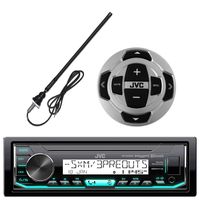 JVC in-Dash Marine Boat Yacht Bluetooth Radio USB Stereo Receiver Player Bundle Combo