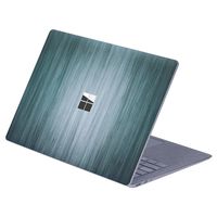 MasiBloom 1 PCS Protective Decal Sticker Anti-Scratch Vinyl Laptop Cover Skin for 13" 13.5 inch Microsoft Surface Laptop 3 / 2 / 1 (2019 2018 2017 Released)(for 13.5" Surface Laptop, Wood- Deep Blue)
