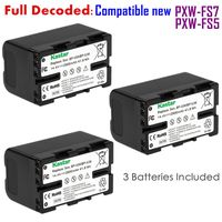 Kastar BP-U30 Battery (3-Pack) for Sony BP-U90 BP-U60 BP-U30 and Sony PXW-FS7/FS5/X180 PMW-100/150/150P/160 PMW-200/300 PMW-EX1/EX1R PMW-EX3/EX3R PMW-EX160 PMW-EX260 PMW-EX280 PMW-F3 PMW-F3K PMW-F3L