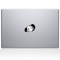 The Decal Guru Hedgehog Love Decal Vinyl Sticker, 12" MacBook, Black (2319-MAC-12M-BLA)